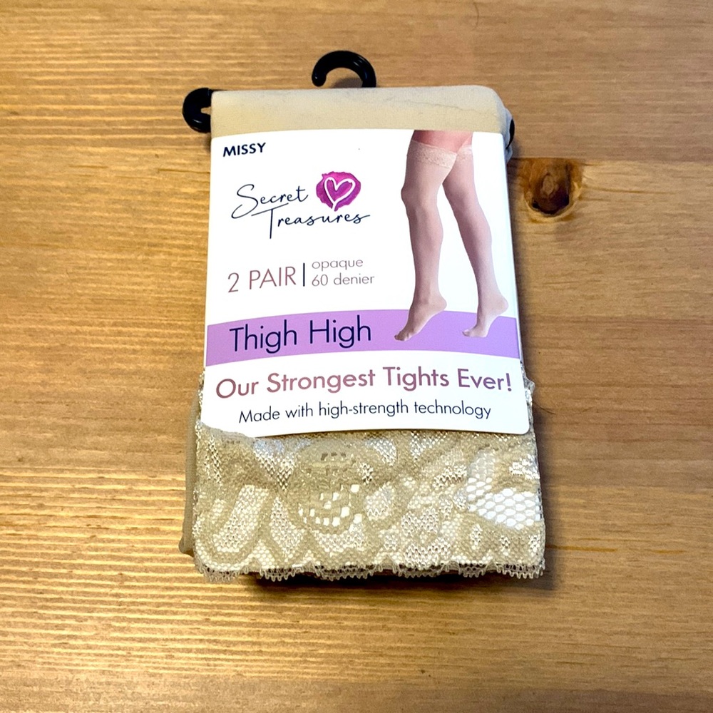 Thigh High Beige Tights | NWT